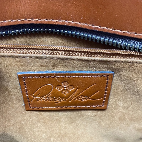 Patricia Nash, leather new without tags Floral Leather Tote Bag in Brown and Red - Picture 4 of 12